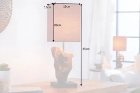 Stolová lampa 19479 Masív drevo - Hnedá  - Komfort-nábytok