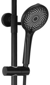 Rea Foss, sprchový set s ručnou a hlavovou sprchou, čierna matná, REA-P5645