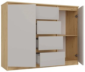 Komoda Musecalo 8 (dub artisan + kašmír). Akcia -20%. Vlastná spoľahlivá doprava až k Vám domov. 1132843