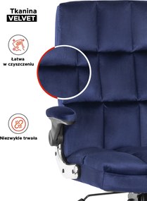 Kancelárske kreslo Limpieza (námornícka modrá) . Akcia -20%. Vlastná spoľahlivá doprava až k Vám domov. 1119064