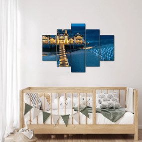 Obraz - hotel na pláži (150x105 cm)