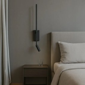 LED nástenné svietidlo TORCH LED/6W/230V + LED/3W čierna