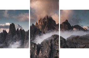 Obraz - Talianske dolomity schované v hmle (90x60 cm)