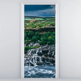 Fototapeta na dvere - Vodopády v prírode (95x205cm)