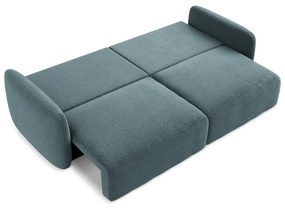 Tyrkysovomodrá rozkladacia/s úložným priestorom pohovka 238 cm Kalena – Makamii