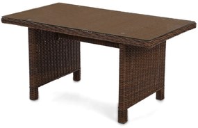 Ratanový jedálenský stôl SANTIAGO/BERKLEY Farba: tmavohnedý melír