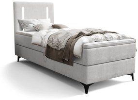 Jednolôžková posteľ 80 cm Ortega Comfort (sivá) (s roštom a matracom, bez úl. priestoru) (s LED osvetlením). Vlastná spoľahlivá doprava až k Vám domov. 1082665