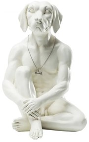 KARE DESIGN Dekoratívna figúrka Gangster Dog Cream 33 × 23,5 × 24 cm