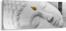 Obraz - Biely Budha (120x50 cm)