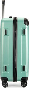 Kabínový kufor na 4 kolieskach 55x39x20cm púdrovo zelená farba