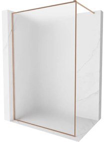 Mexen Kioto-F, sprchová zástena s rámom 100 x 202 cm, 8 mm sklo námraza, profil medená matná, 800-100-104-65-30