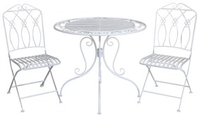 Chic Antique Záhradná súprava stola s 2 stoličkami Bistro Antique Cream