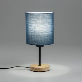 Brilagi - Stolná lampa NUBILA WOOD 1xE27/25W/230V dub/tmavomodrá