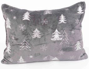 Obliečka na vankúš mikroplyš Exclusive 50 × 70 cm - Stromčeky sivé