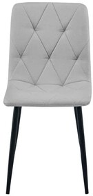 Set troch jedálenských stoličiek LIBRA svetlosivé / čierne nohy (3 ks)