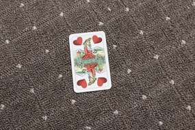 Condor Carpets, Kusový koberec Udinese hnedý kruh, 80x80 (priemer) kruh, hnedá, chodba / predsieň