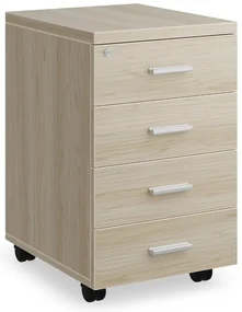 Kontajner SimpleOffice 40 x 48 cm - 4 zásuvky, dub svetlý