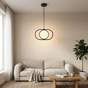 Toolight Toolight, LED závesné svietidlo 18W, 4000K, APP1554-CP, čierna, OSW-05662