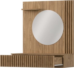 Závěsný toaletní stolek se zrcadlem Entsian 85 cm dub Artisan