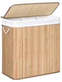 Koš na prádlo Launda 150 l hnědý