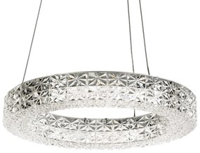 Toolight Toolight, LED stropné krištáľové svietidlo 40cm, 24W, 4000K, MS004-CP, chrómová, OSW-09614