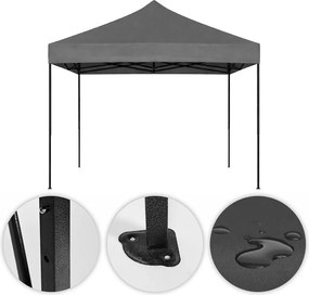 MultiGarden Záhradný samorozkladací stan s baldachýnom 3x3m - sivý MultiGarden