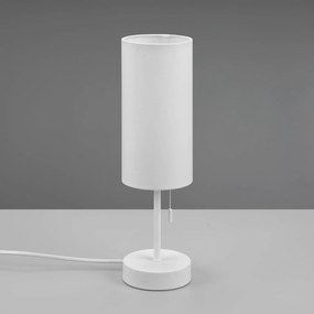 Stolová lampa Jaro s pripojením USB, biela/biela