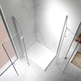 BPS-koupelny Obdĺžnikový sprchovací kút HYD-OK12B 100x80 biela/transparent - bez vaničky