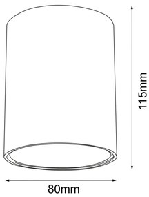 Brosline 1255 - Bodové svietidlo POINT 1xGU10/10W/230V biela