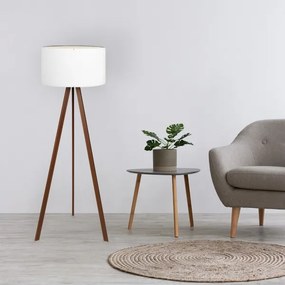 Stojacia lampa AYD 1xE27/60W/230V biela/hnedá