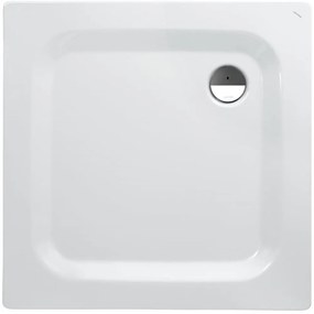LAUFEN Platina štvorcová sprchová vanička zo smaltovanej ocele, odtok v rohu, 1000 x 1000 x 25 mm, biela matná, H2150047570401