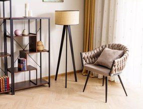 Regál Net B 75 cm ořech tmavý/černý