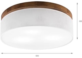 Brilagi - LED Stropné svietidlo BELLADONNA 3xE27/15W/230V pr. 50 cm biela/dub čerešňa