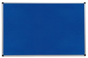 Nástenka s hliníkovým rámom MARIA, 2000x1200 mm, modrá