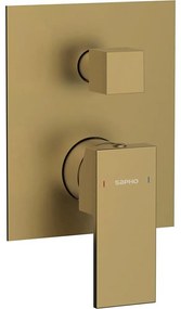 Sapho - Sprchová batéria pre podomietkovú inštaláciu CUBEMIX matná zlatá