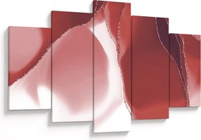 Obraz - Červená abstraktná kvetina N⁰3 (150x105 cm)