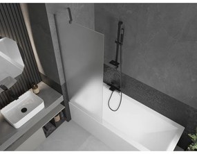 Mexen Next, 1-krídlová vaňová zástena 70 x 150 cm, 6mm sklo námraza, grafitová, 895-070-000-00-30-95