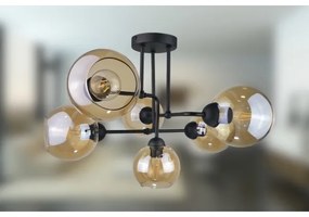 Prisadený luster MONDE BLACK 6xE27/60W/230V