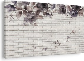 Obraz múru s kyticou (90x60 cm)