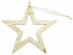 DECOLED Zlatá hviezda, dutá, 40 cm