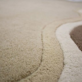 Ručne tkaný vlnený koberec v prírodnej farbe 160x230 cm Leo Scallop – Flair Rugs