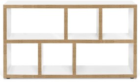 Knižnica v bielo-prírodnej farbe 150x83 cm Berlin – TemaHome