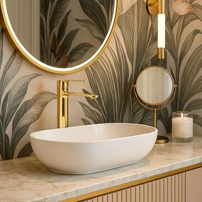 Rea Storm, vysoká umývadlová batéria h-295, zlatá lesklá, REA-B9983