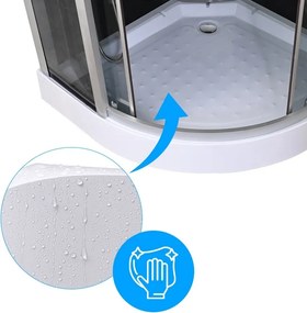 BPS-koupelny Hydromasážny box WSH7120S, 90x90 so saunou