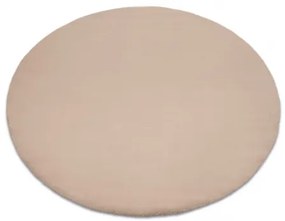 Okrúhly koberec BUNNY taupe, béžová, imitácia králičej kožušiny Veľkosť: kruh 120 cm