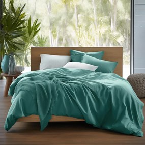SATÉNOVÉ OBLIEČKY SATYNLOVE CLASSIC 200X220 CM, 2KS 70X80 CM TMAVOTYRKYSOVÉ