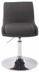 Kreslo Club lounger látka - Tmavo sivá