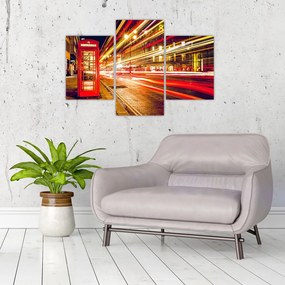 Obraz červené londýnske telefónne búdky (90x60 cm)