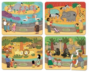Vilac Drevené puzzle zoo
