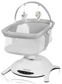 Lionelo - Detské húpacie lehátko s melódiou 2 v 1 BELLA Grey Concrete + diaľkové ovládanie